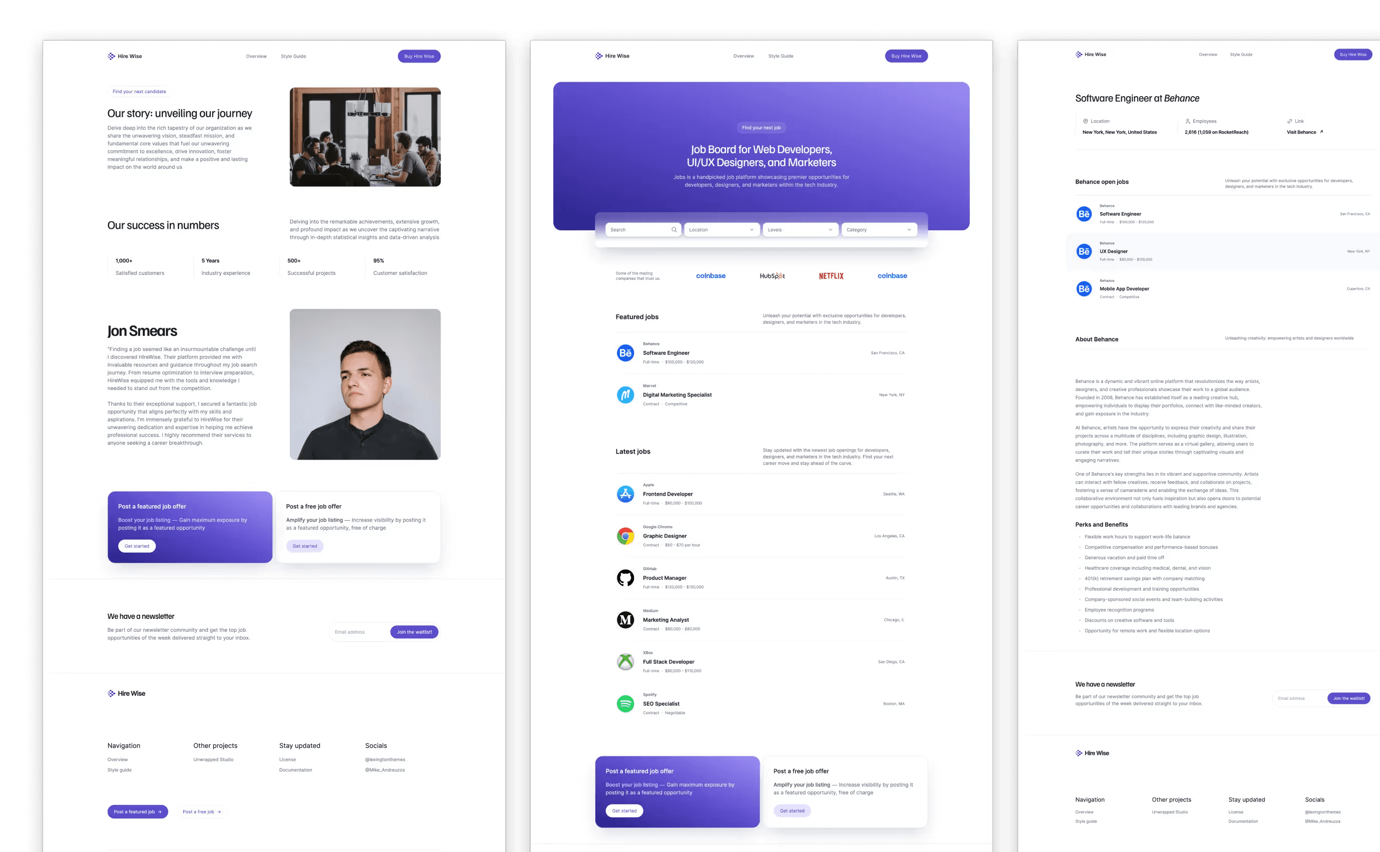 Hirewise – Professional Job Board Template for Corporate Platforms