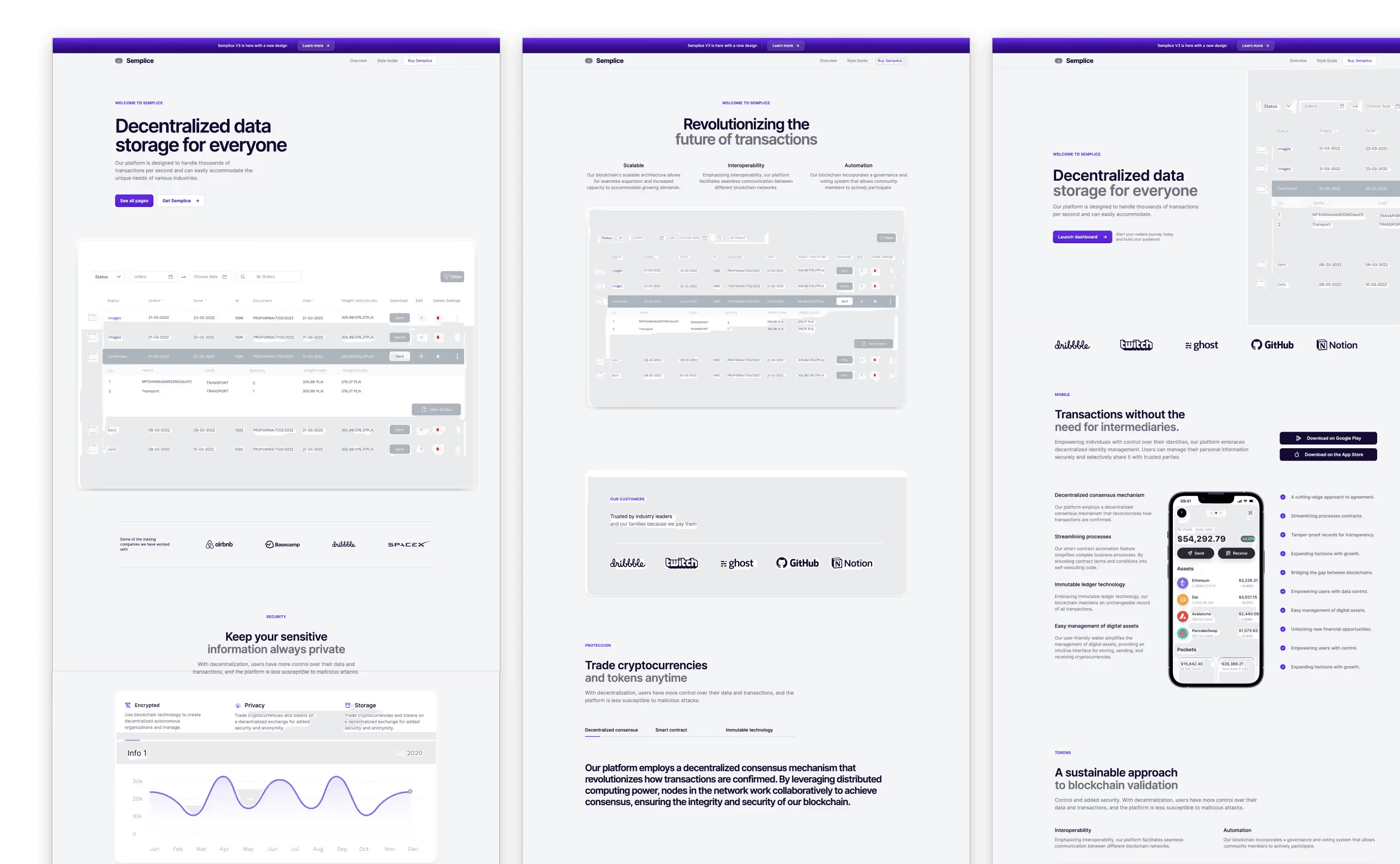 Semplice – A Clean, Modern Template for Tech and Blockchain Services