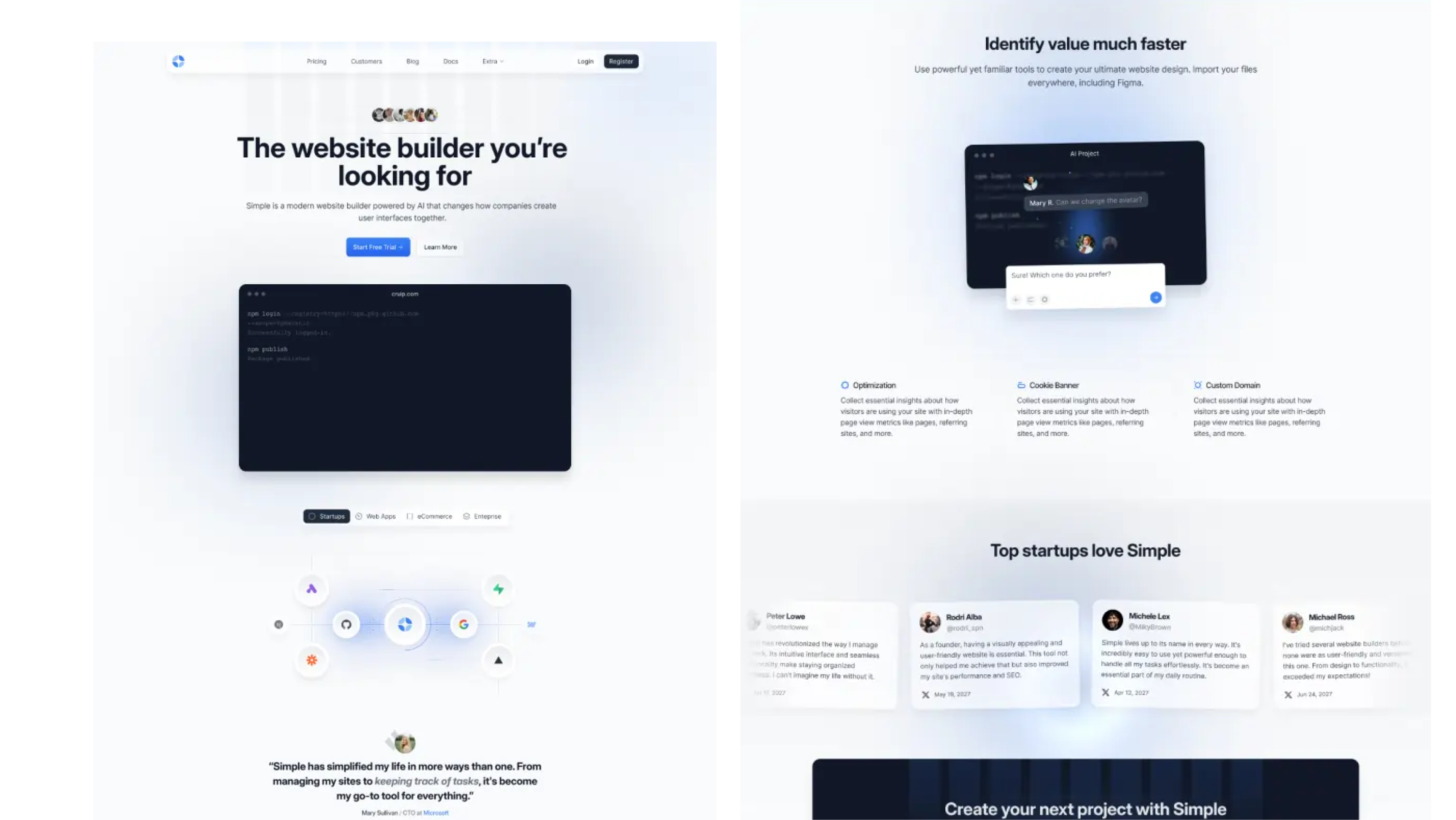 Simple - Clean Website Template for Startups and Apps