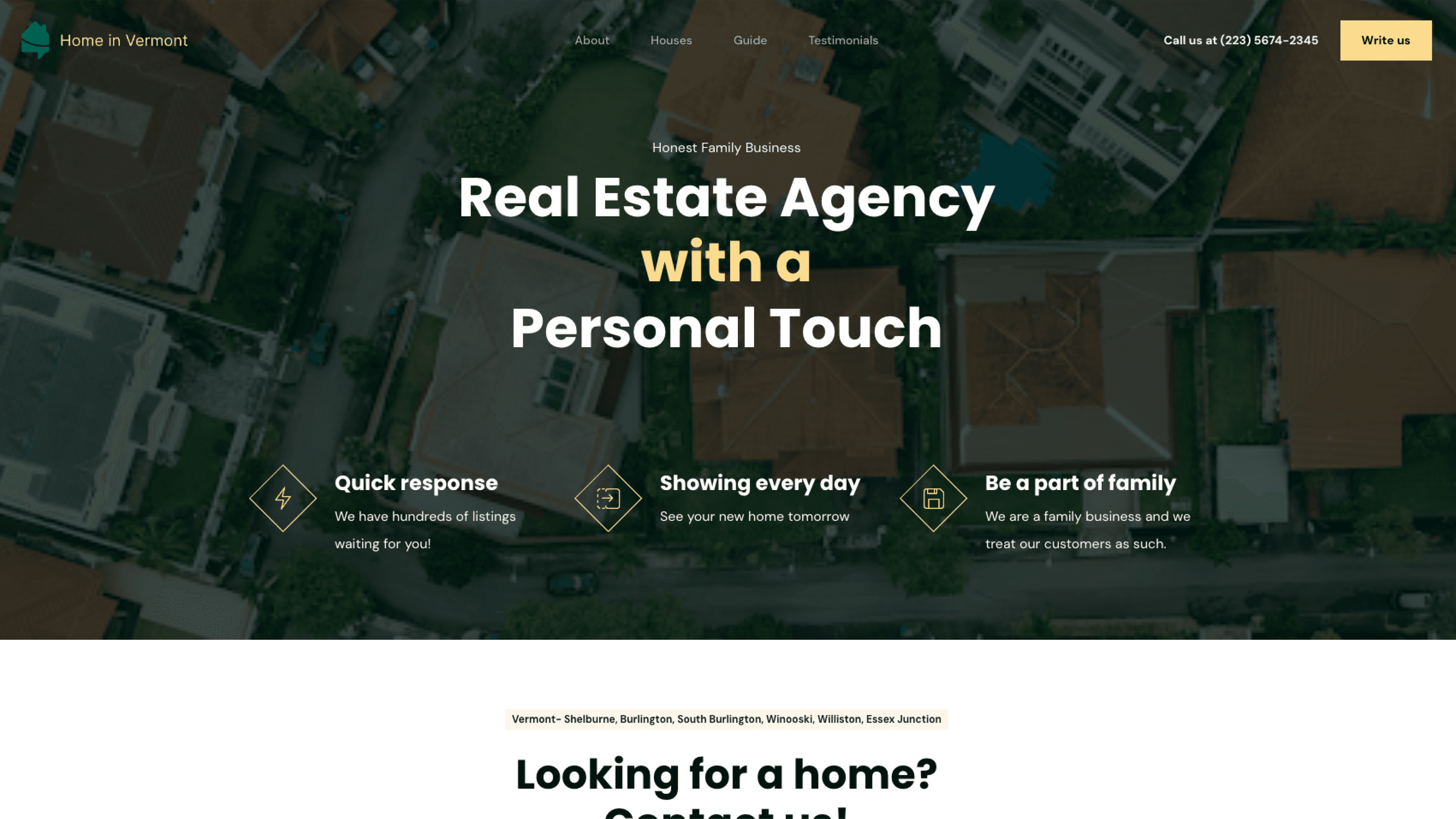 Real Estate Agency Website Template - A Friendly, Trustworthy Approach to Real Estate